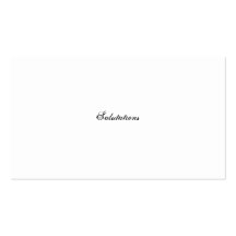 Salutations business card