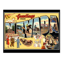 Salutations de carte postale de cru du Nevada