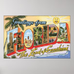 Salutations de la Floride "la terre du soleil", Vi Affiches