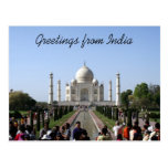 salutations de personnes du Taj Mahal Cartes Postales