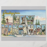 Salutations du New Hampshire, cru Prospectus Personnalisés