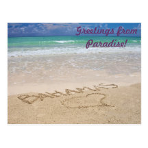 Salutations du paradis cartes postales