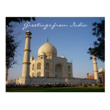 salutations du Taj Mahal Cartes Postales