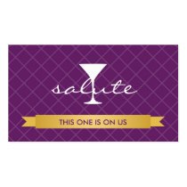 Salute alcoholic drink ticket party event voucher business cards