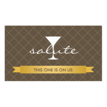 Salute alcoholic drink ticket party event voucher business cards