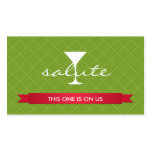 Salute alcoholic drink ticket party event voucher business card