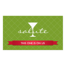 Salute alcoholic drink ticket party event voucher business cards