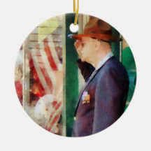 Saluting the Flag Christmas Ornaments
