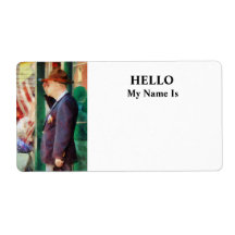 Saluting the Flag Personalized Shipping Label