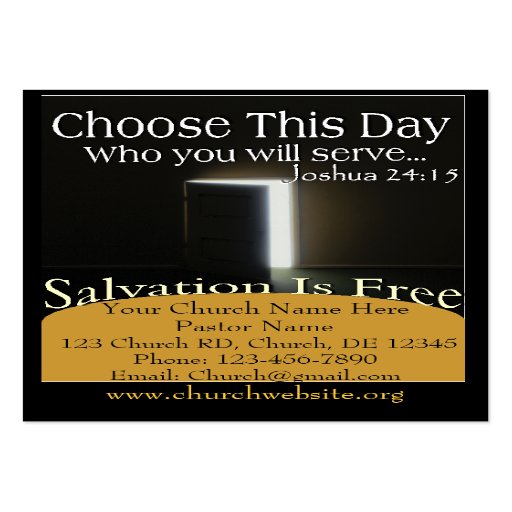 Salvation Card: Doorway to Salvation Business Card Templates