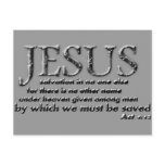Salvation in JESUS alone Postcards