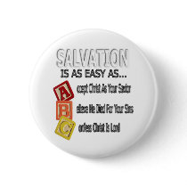 Salvation Is Easy As ABC Pin