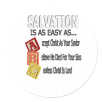 Salvation Is Easy As ABC Sticker