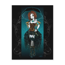 "Samara"  Steampunk Cyber Fairy Postcard