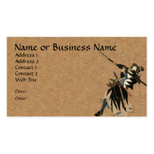 Samauri Warrior Business Profile Card Business Card Template