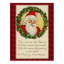 Same Old Santa Vintage Antique Christmas Postcard