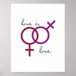 Same-Sex Love is Love (women) posters