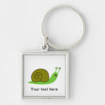 Sammy the Green Garden Snail Keychain