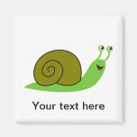 Sammy the Green Garden Snail Refrigerator Magnets