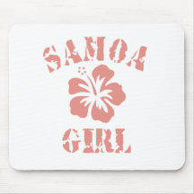 Samoa Pink Girl Mouse Pad