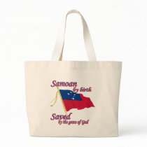 Samoan by birth saved by the grace of God Tote Bag
