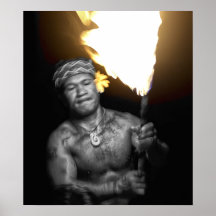 SAMOAN FIRE DANCER PRINT