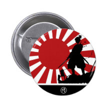 Samouraïs Badges Avec Agrafe