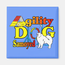 Samoyed Agility Gifts Fridge Magnet