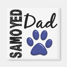 Samoyed Dad 2 Refrigerator Magnet