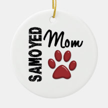 Samoyed Mom 2 Christmas Tree Ornament