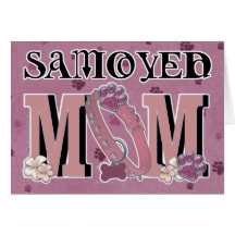 Samoyed MOM Greeting Card