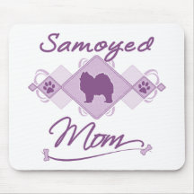 Samoyed Mom Mouse Pads