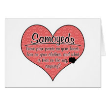 Samoyed Paw Prints Dog Humour Cards