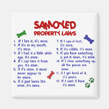 SAMOYED Property Laws 2 Fridge Magnets