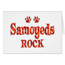 Samoyeds Rock Greeting Cards