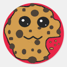 Sample Circle Chocolate chip cookie sticker.