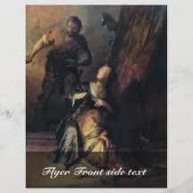 Samson And Delilah. By Rembrandt Van Rijn Personalized Flyer