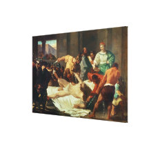 Samson betrayed by Delilah (oil on canvas) Canvas Print