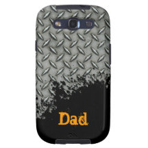 Samsung Phone Case Cover Metal Dad Splash Black Galaxy SIII Covers