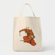 Samurai 6 ~ Ninjas Martial Arts Warrior Fantasy Ar Tote Bags
