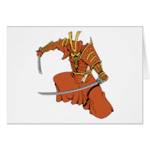 Samurai 6 ~ Ninjas Martial Arts Warrior Fantasy Ar Greeting Cards