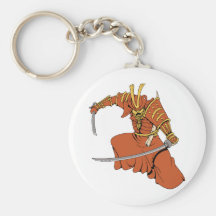 Samurai 6 ~ Ninjas Martial Arts Warrior Fantasy Ar Keychains