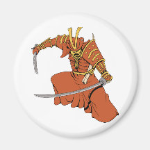 Samurai 6 ~ Ninjas Martial Arts Warrior Fantasy Ar Fridge Magnet