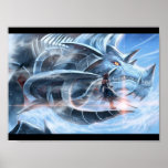 Samurai And Ice Dragon Posters