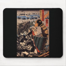 Samurai at War. Beautiful dragon armour. c. 1800's Mousepad