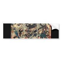 Samurai at war in the snow circa 1800's bumper stickers