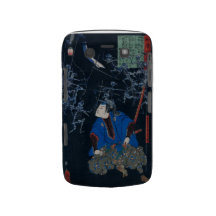 Samurai battles skeletons blackberry cases