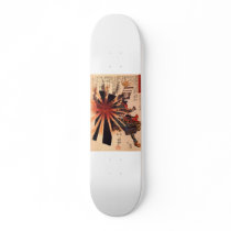 Samurai defending against exploding shell skate deck