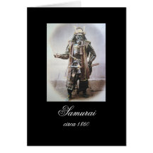 Samurai in Armour circa 1860 Greeting Cards