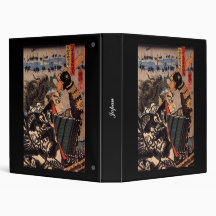 Samurai in beautiful dragon armour, c. 1800's 3 ring binders